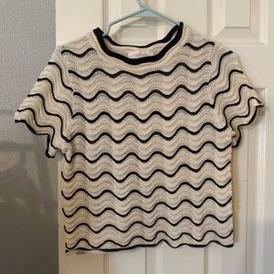 Wavy Stripe Open Knit
